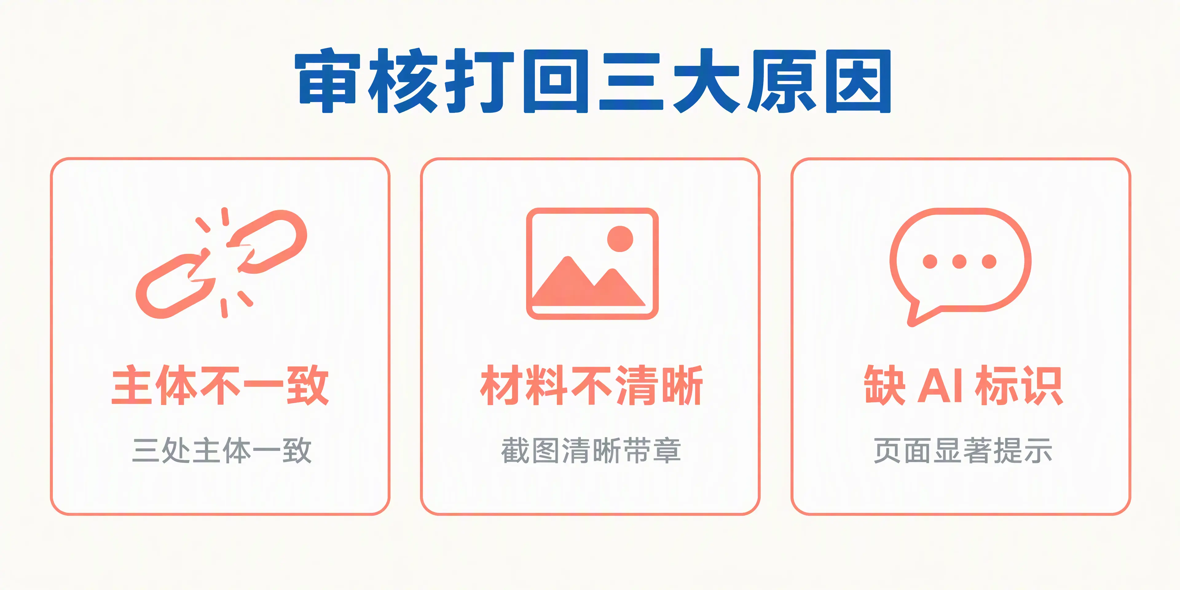 审核打回三大原因