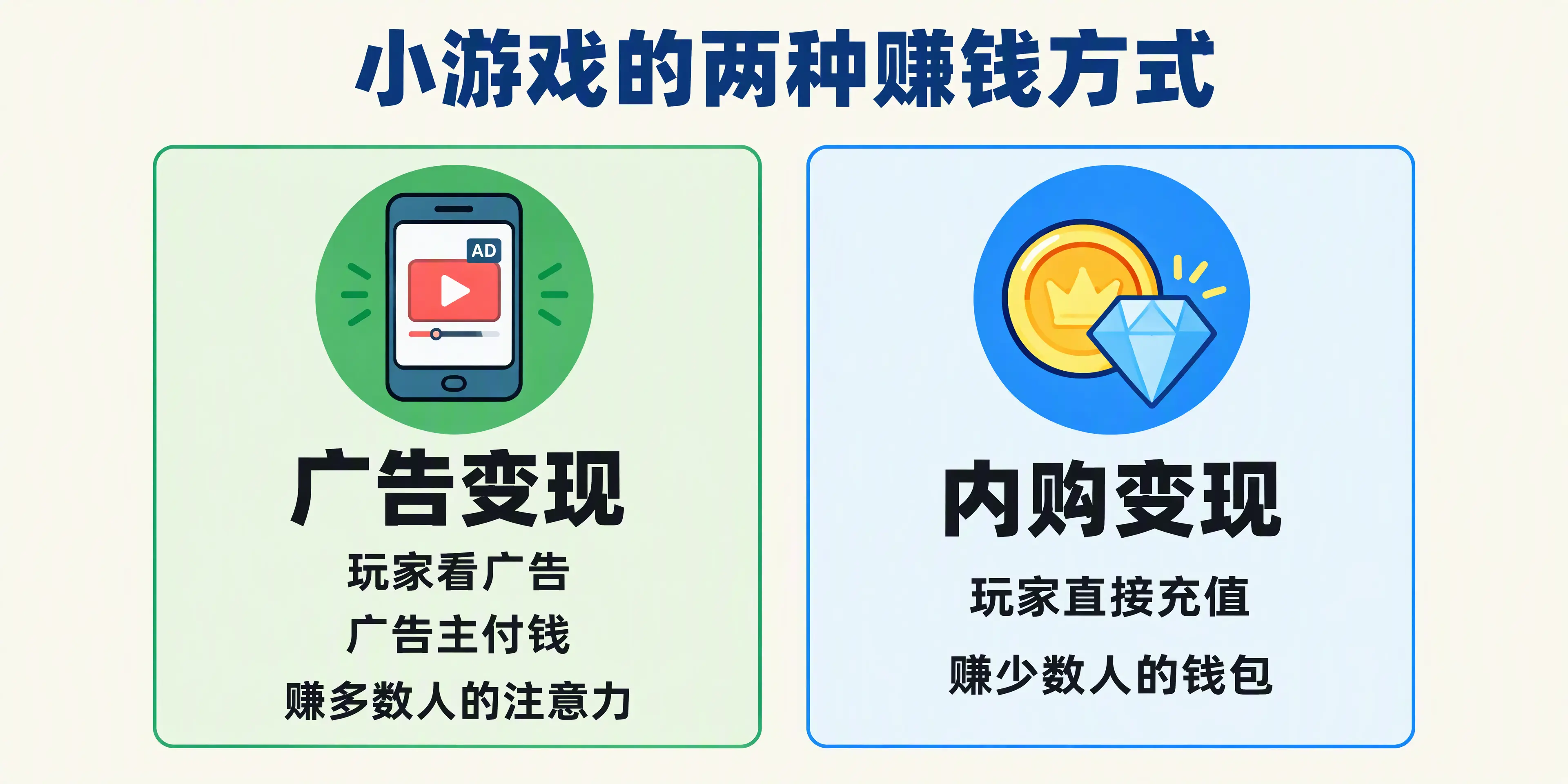 广告变现与内购变现的对比
